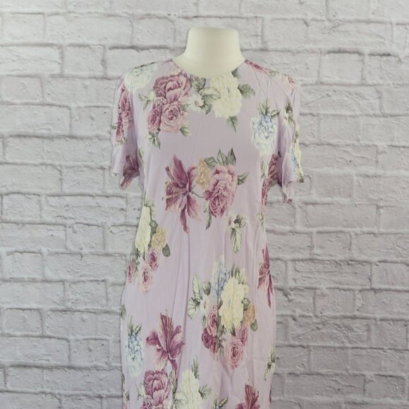 Vintage 90s Floral Slip Midi Dress 16 - Picture 2 of 7